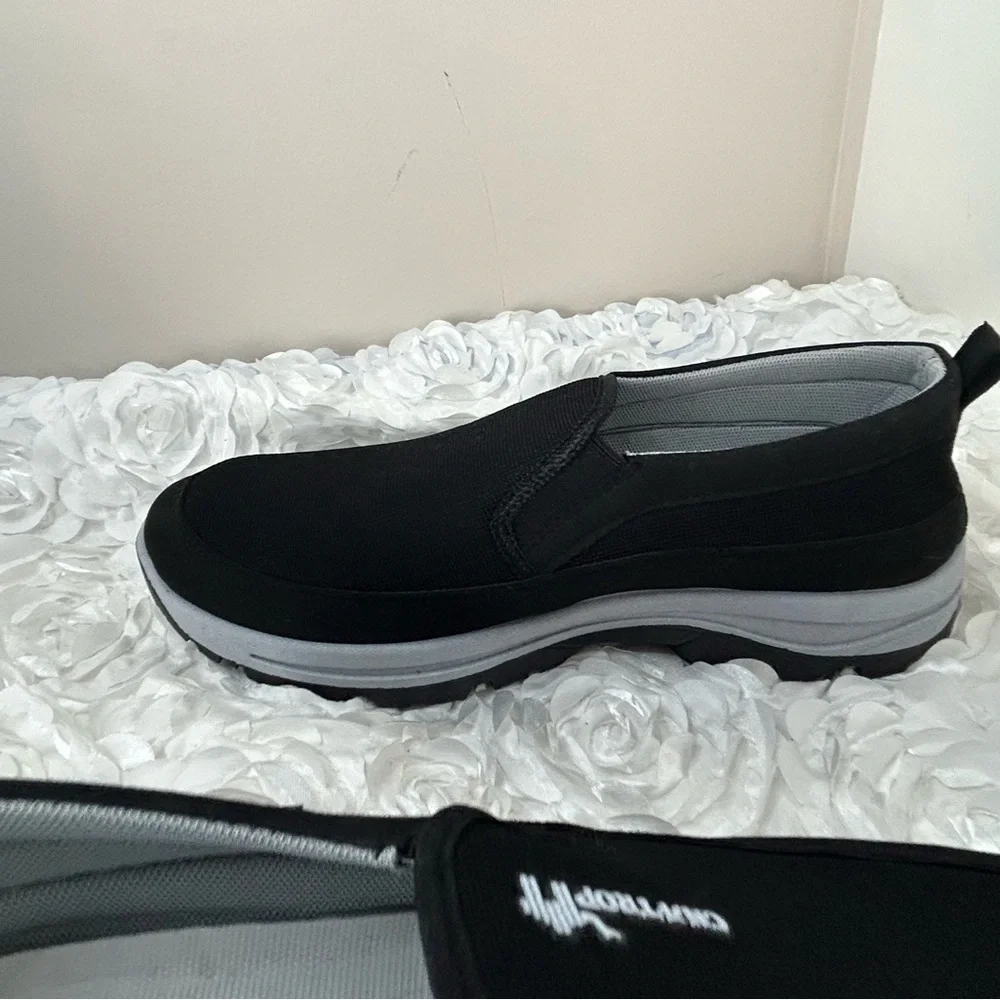 CNA-Trop Black‎ Slip-on Loafers Canvas Shoes Men's 45 US11 Arch Support